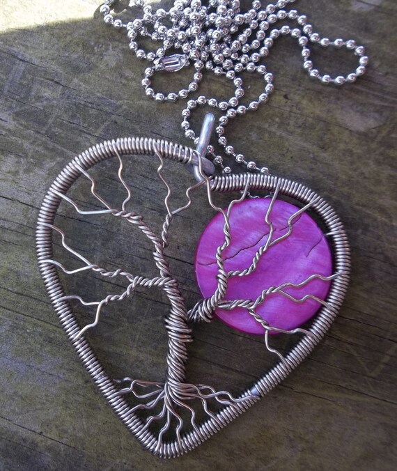 Items similar to Silver or Copper Wire Wrapped Tree of Life on Etsy