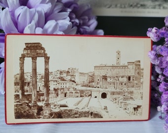 Rome des années 1880, Forum Romain, photo sépia antique, éphémères, vintage, photographie, scrapbooking, journalisation, Italie
