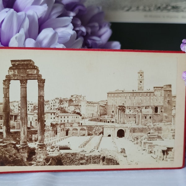1880s Rom, Forum Romanum, antikes Sepia Foto, Ephemera, Vintage, Fotografie, Scrapbooking, Journaling, Italien