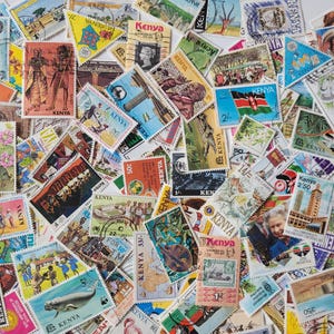 200 sellos antiguos de Kenia, África, Filatelia, Sellos postales, Kenia