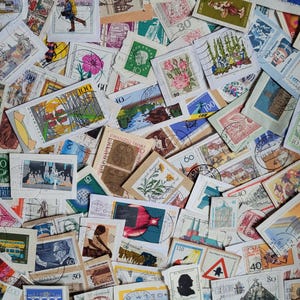 Más de 100 BRD, República Federal, todos diferentes, sellos en papel, filatelia, sellos postales, scrapbooking, kiloware