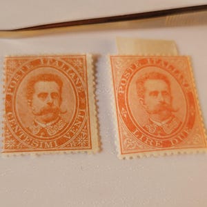 1879/1882 sin usar Rey Umberto naranja Sellos antiguos Italia, Italia, Filatelia, Filatelia, Sellos postales