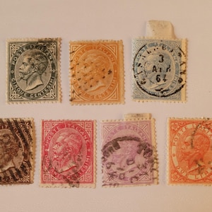 1863 Sellos antiguos Italia, Italia, Filatelia, Filatelia, Sellos postales Victor Emmanuel, II, serie completa, cancelado