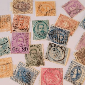 19 sellos antiguos de Italia, Italia, Filatelia, Filatelia, Sellos postales