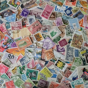 100/200/1000+ Sellos mundiales, Filatelia, Filatelia, Sellos postales, Scrapbooking, Diario