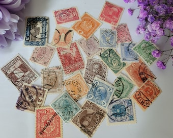 25 timbres anciens Autriche, Autriche, Monarchie des Habsbourg, Art Nouveau