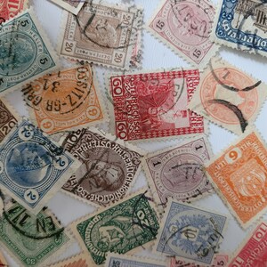 25 timbres anciens Autriche, Autriche, Monarchie des Habsbourg, Art Nouveau image 2