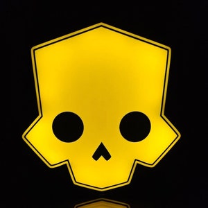 Helldivers 2 Skull LED Sign, Lightbox