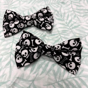 Handmade Skulls Pet Bow Collar Accessory Custom Halloween Fur Baby Girl Sailor Bow Dog Cat Boy Bow Tie Accessories