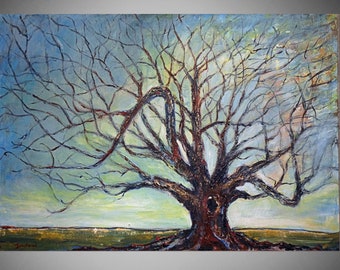 Abstract Modern Oil Painting Tree Art 40x28 by BenWill