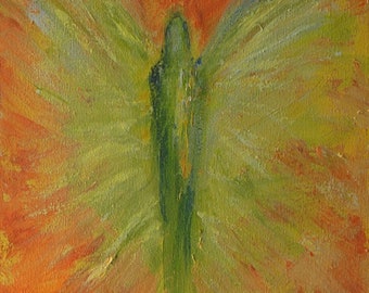 Angel Art Original Abstract Painting Rhapsody ANGEL VABK02 14x11 BenWill