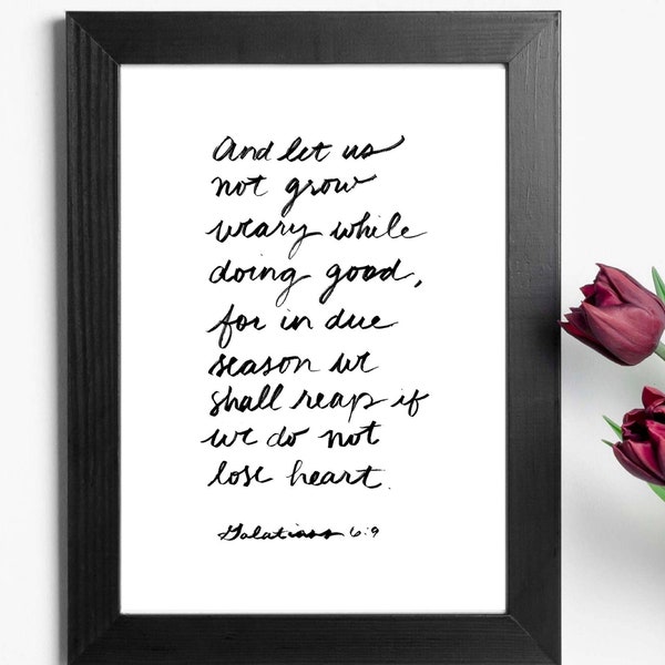 Galatians 6 Hand-Lettered Wall Art | Digital Print