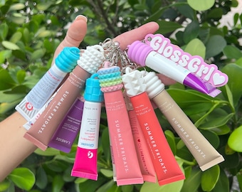 GLOSSGRL Keychain Cap for Lipgloss and Balm - Bubble Cap - Chap Cap - Chap Caddy - Lipgloss Holder