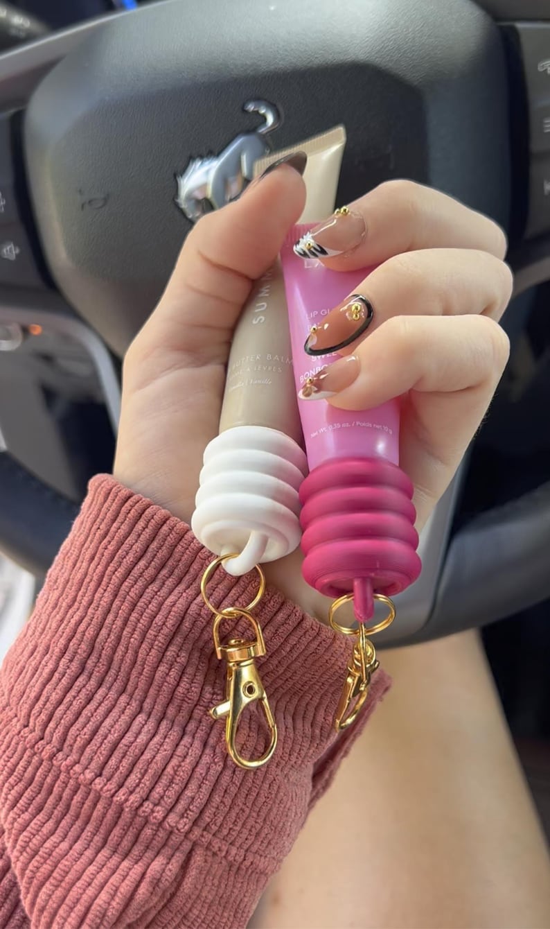 GLOSSGRL Keychain Cap for Lipgloss and Balm - Bubble Cap - Chap Cap - Chap Caddy - Lipgloss Holder image 4