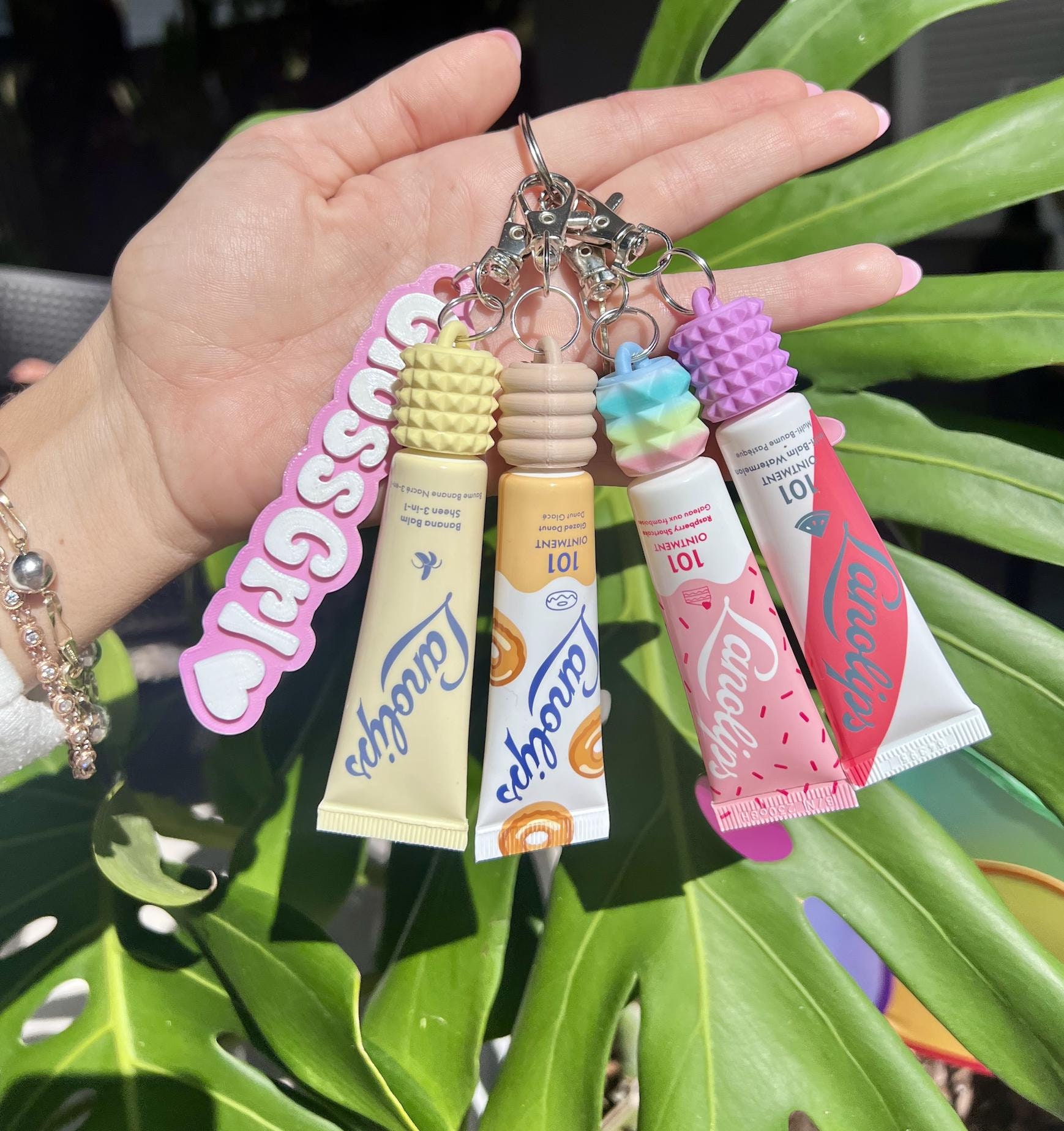 【2plan】25SS★ [LANARCH] Vital Lip Case Keyring Keychain Lip Balm Holder Cap for Laneige - Replacement Cap