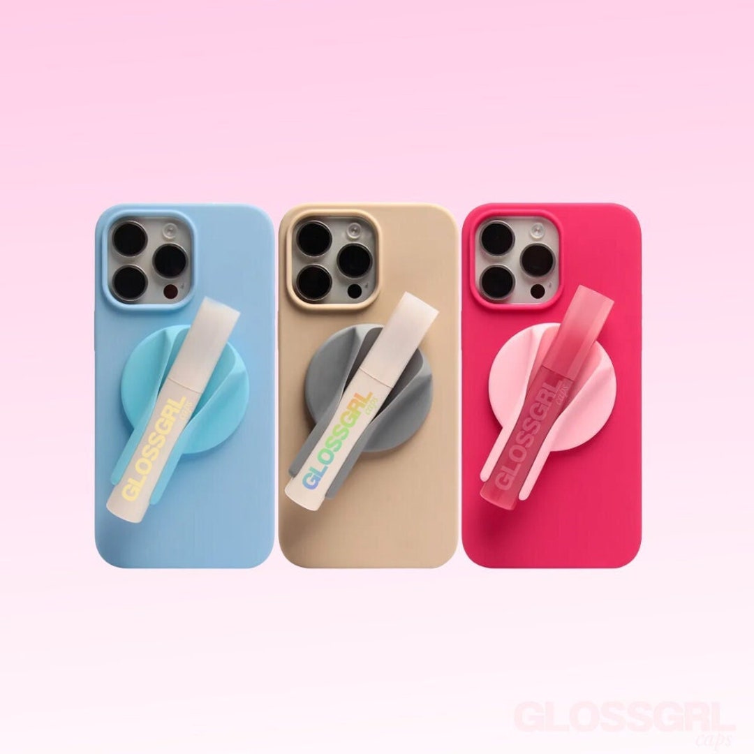 BIAJIYA Lip Gloss Phone Case Holder 5 Pack, Silicone