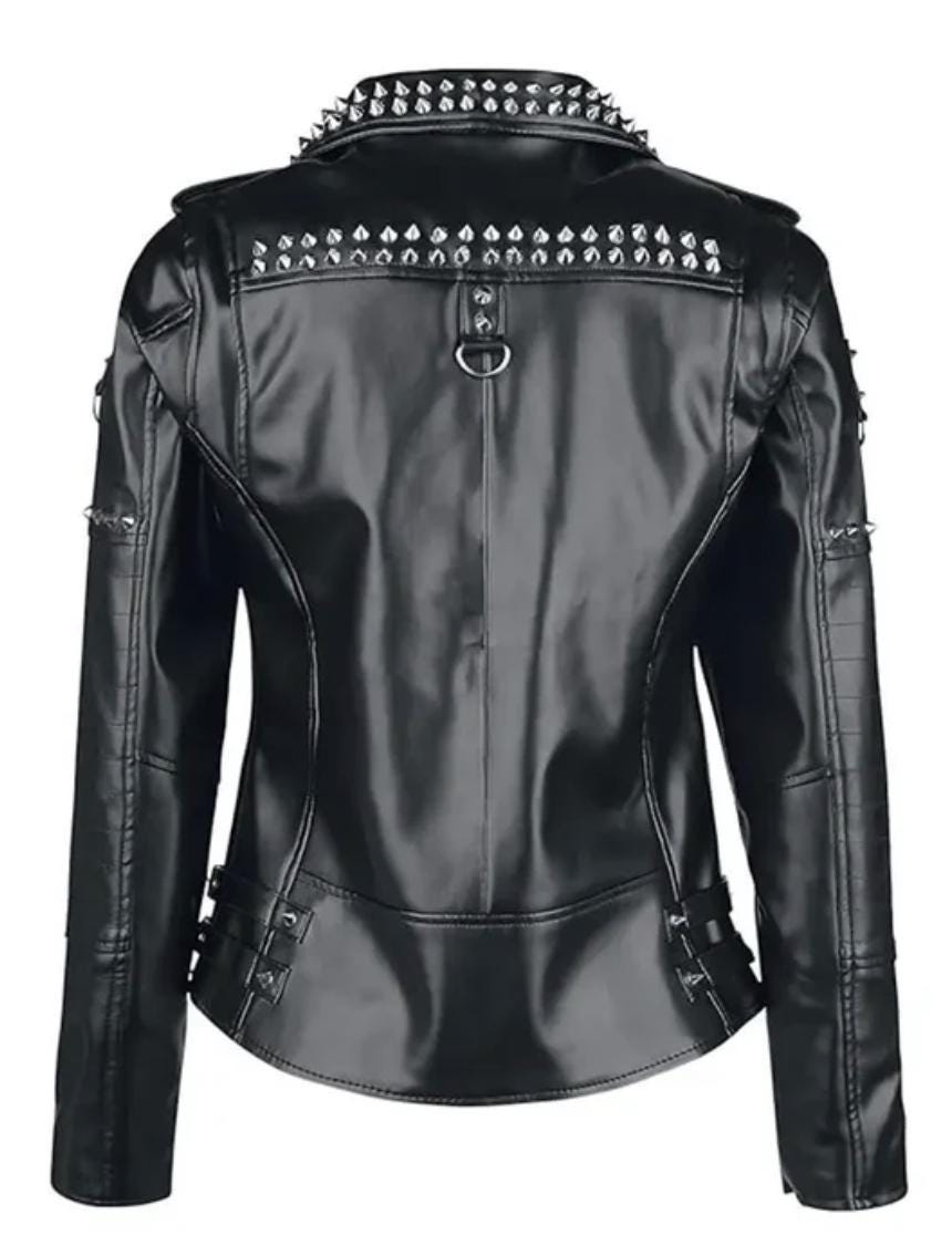 ブラックスタッズレザージャケット - Etsy 日本