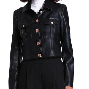Black Military Jacket for Women