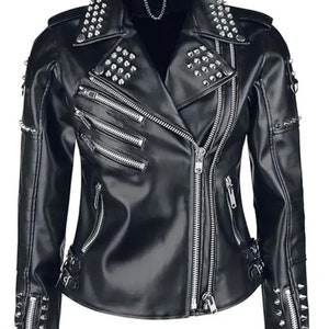 Black Studded Leather Jacket