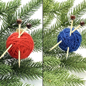 GIFZES Festive Yarn Ball Decoration Christmas Yarn Ball Ornament 2pcs  Christmas Yarn Ball Pendant for Festive Xmas Tree Hanging