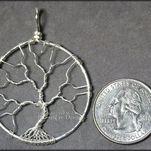 Large Bare Tree of Life Pendant Bonsai Silver Wire Wrapped Jewelry Celtic Tree Elven Tree Necklace Winter Leafless Unisex for Men or Women image 4