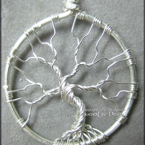 Bare Tree of Life Pendant Wire Bonsai Tree Silver Wire Wrapped Jewelry Unisex Gift for Him Celtic Tree Elven Tree Handmade Tree Necklace image 1