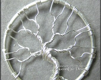 Bare Tree of Life Pendant Wire Bonsai Tree Silver Wire Wrapped Jewelry Unisex Gift for Him Celtic Tree Elven Tree Handmade Tree Necklace