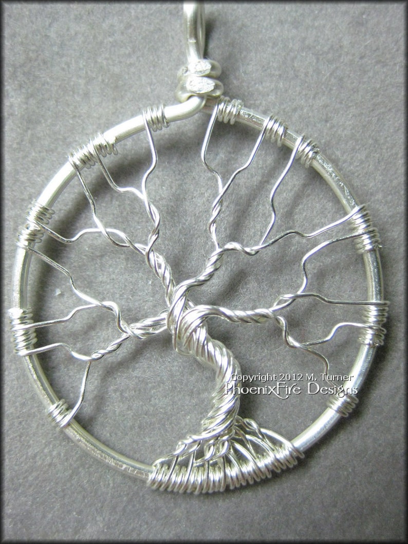 Bare Tree of Life Pendant Wire Bonsai Tree Silver Wire Wrapped Jewelry Unisex Gift for Him Celtic Tree Elven Tree Handmade Tree Necklace image 1