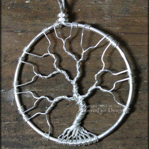 Large Bare Tree of Life Pendant Bonsai Silver Wire Wrapped Jewelry Celtic Tree Elven Tree Necklace Winter Leafless Unisex for Men or Women image 1