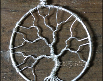 Large Bare Tree of Life Pendant Bonsai Silver Wire Wrapped Jewelry Celtic Tree Elven Tree Necklace Winter Leafless Unisex for Men or Women