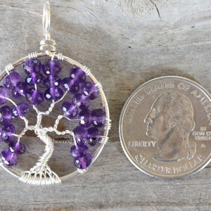 Amethyst Tree of Life Pendant Wire Wrapped Necklace Natural Purple Gemstone February Birthstone Tree Jewelry Forest Nature Earthy BoHo image 5