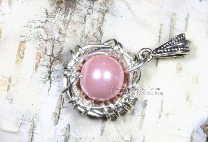 It's a Girl Bird Nest Pink Egg Mother's Jewelry Push Present Necklace Gender Reveal New Mom Baby Shower Gift Daughter Pregnancy Announcement image 1