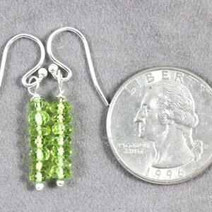 Peridot Earrings, Dangle Earrings, Sterling Silver Earring, Spring Green Gemstone Jewelry, Christmas Gift For Her Stocking Stuffer image 3