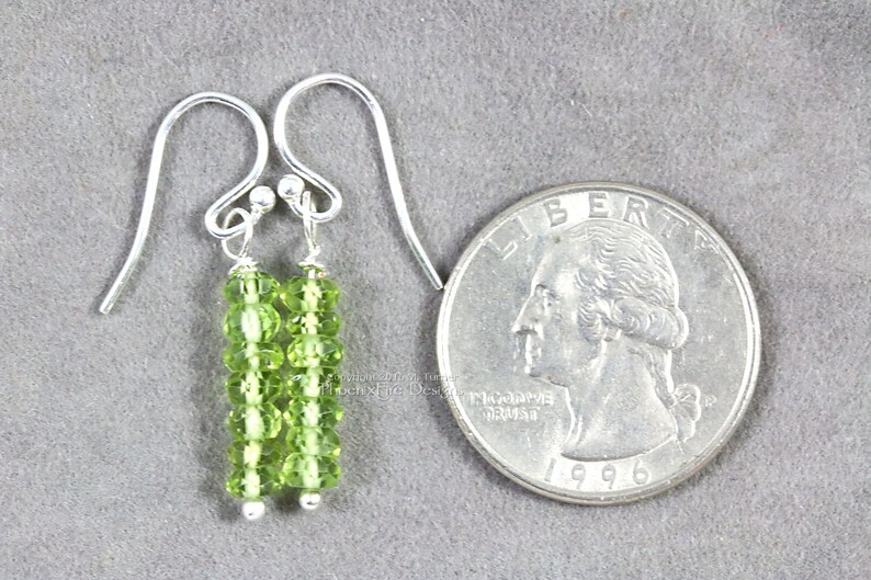 Peridot Earrings, Dangle Earrings, Sterling Silver Earring, Spring Green Gemstone Jewelry, Christmas Gift For Her Stocking Stuffer image 3