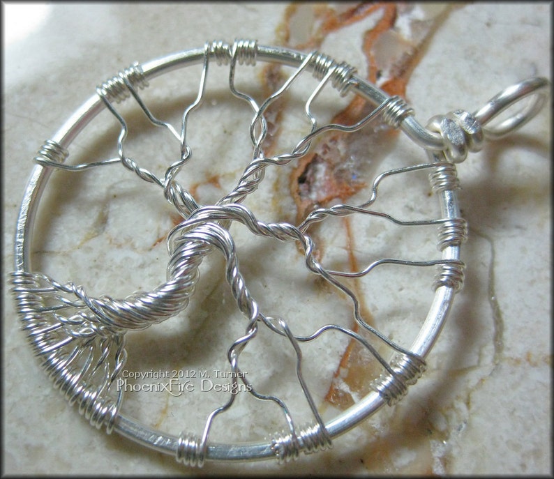 Bare Tree of Life Pendant Wire Bonsai Tree Silver Wire Wrapped Jewelry Unisex Gift for Him Celtic Tree Elven Tree Handmade Tree Necklace image 2