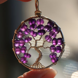 Amethyst Tree of Life Pendant Wire Wrapped Necklace Natural Purple Gemstone February Birthstone Tree Jewelry Forest Nature Earthy BoHo image 4