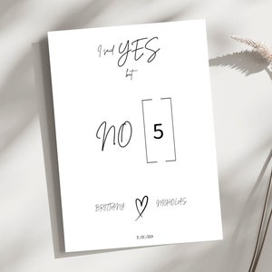 Cartão de número de mesa de casamento temático I Said Yes, cartão de lugar engraçado e elegante, cartão de número de mesa de casamento exclusivo, cartão de lugar espirituoso e simples