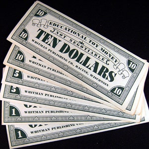 6 Vintage Paper Play Money | Etsy