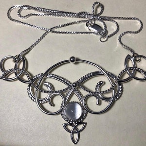 Celtic Irish Trinity Knot Moonstone Sapphire Amethyst Necklace in Sterling Silver, Triquetra Boho Necklaces, Gifts for Her, Birthday For Her
