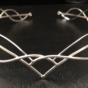 Bridal Circlets, Handmade Elvish Fantasy Wedding Tiara in Sterling Silver, Renaissance Circlet, Celtic Wedding  Headpiece, Alternative Bride
