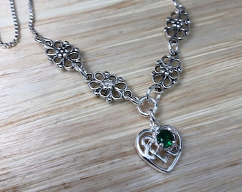 Sterling Silver Celtic Knot Heart Necklace: Irish Trinity Knot Jewelry, Gifts For Her, Nordic, Scottish Heritage Necklace