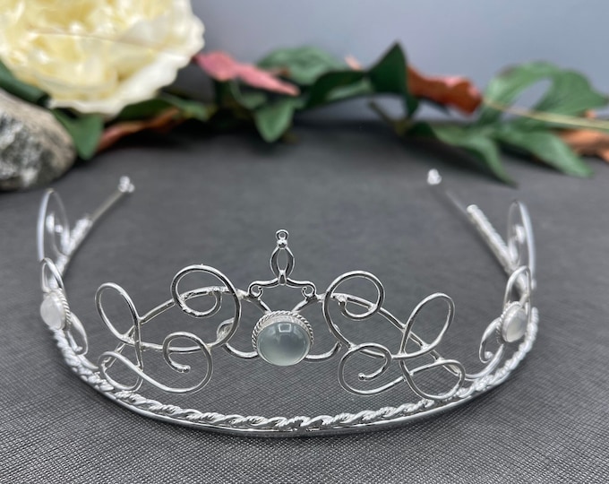 Elvish Gemstone Wedding Circlets, Fantasy Bridal Tiara, Renaissance Wedding Tiaras, Alternative Bridal, Accessories