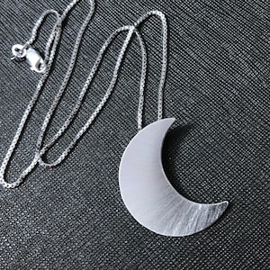 Stevie Nicks Inspired Sterling Silver 925 Crescent Moon Necklace, Handmade Stevie Nicks Jewelry, Sisters of the Moon Pendant, Waxing Moon