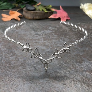Irish Wedding Circlet in Sterling Silver, Celtic Circlet, Bridal Diadem, Fantasy Wedding, Gifts For Her