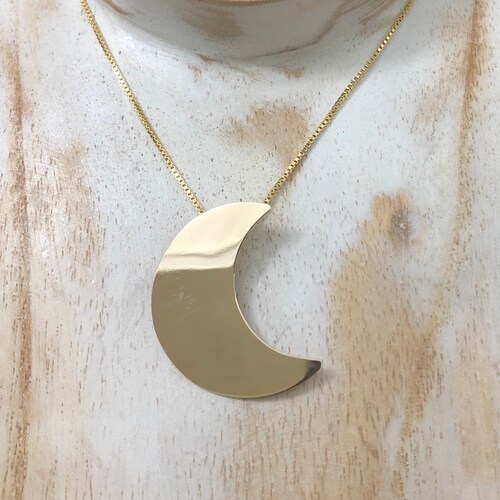 Crescent Moon Necklace Stevie Nicks Inspired Pyramid - Etsy