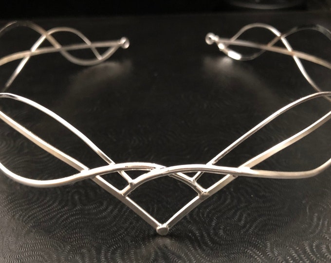 Bridal Circlets, Handmade Elvish Fantasy Wedding Tiara in Sterling Silver, Renaissance Circlet, Celtic Wedding  Headpiece, Alternative Bride