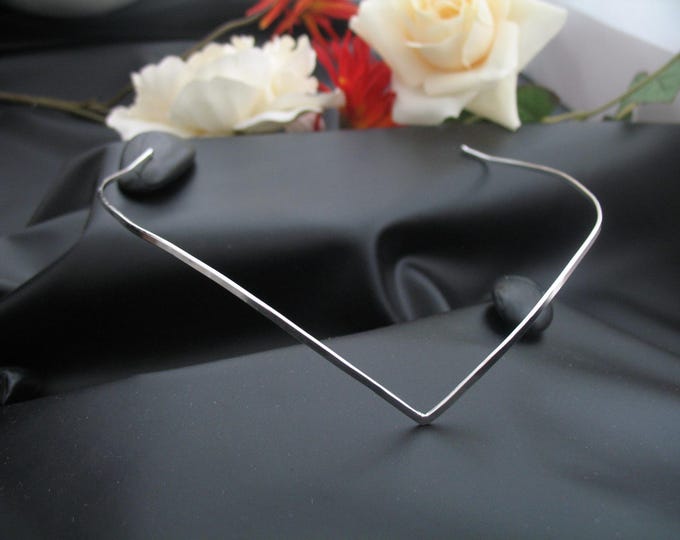 Sterling Silver V Shape Tiara, bridal headpiece, fantasy wedding, sterling silver diadem, wedding circlet