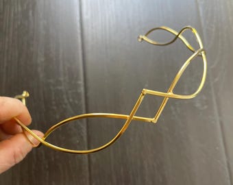 Gold Wedding Circlet, Men’s Circlet, Unisex 14K gold plate Headpiece, Heavy Wire Circlet, Elvish Circlet, Gold Diadem, Norse Headpiece