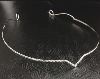 Wedding Circlet in Sterling Silver, Elvish Tiara, Handfasting Circlets, Renaissance Circlet, Elvish Circlet, Cosplay Circlet, Handmade