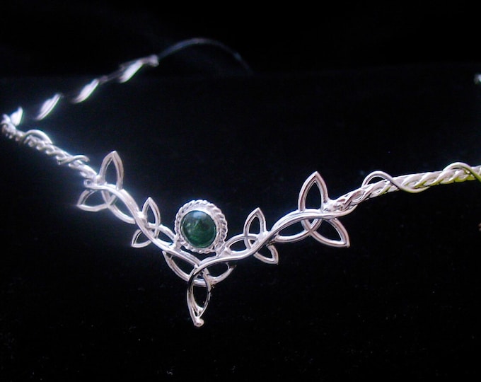 Celtic Tiaras, Wedding Diadems in Sterling Silver, Celtic Knot Garnet Wedding Circlets, Irish Diadems, Bridal Accessories, Celtic Jewelry